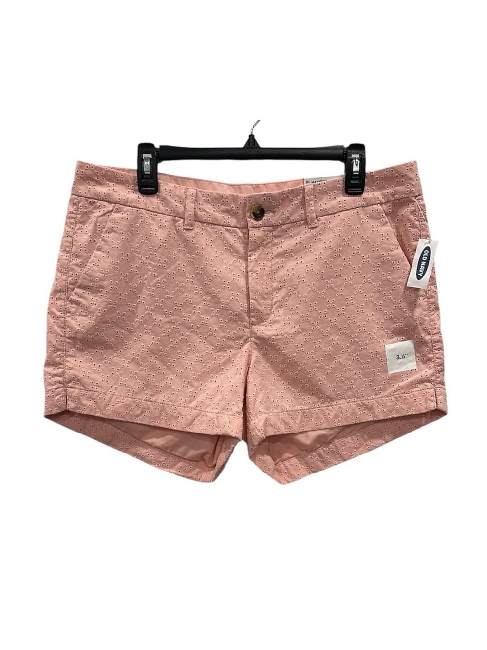 Old Navy Pink Eyelet Everyday Short NEW 3.5” Mid Rise Size 12 Pink Style 581992